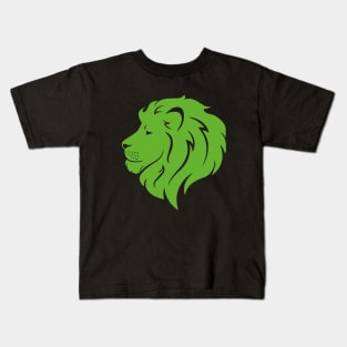 green lion head Kids T-Shirt